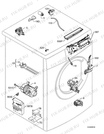 Взрыв-схема стиральной машины Aeg Electrolux L76859 - Схема узла Electrical equipment 268